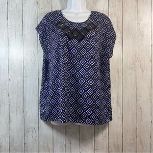Vince Camuto Jewell Embellished Sleeveless Top Extra Large